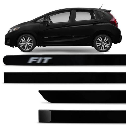 Menor preço em Jogo de Friso Lateral New Fit 13 14 15 16 17 18 Preto Cristal 4 Portas