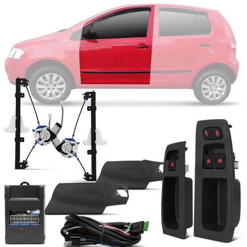 Kit Vidro Elétrico Sensorizado Fox 03 a 09 4P Dianteiras Cinza Escuro Menor preço em Kit Vidro Elétrico Sensorizado Fox 03 a 09 4P Dianteiras Cinza Escuro