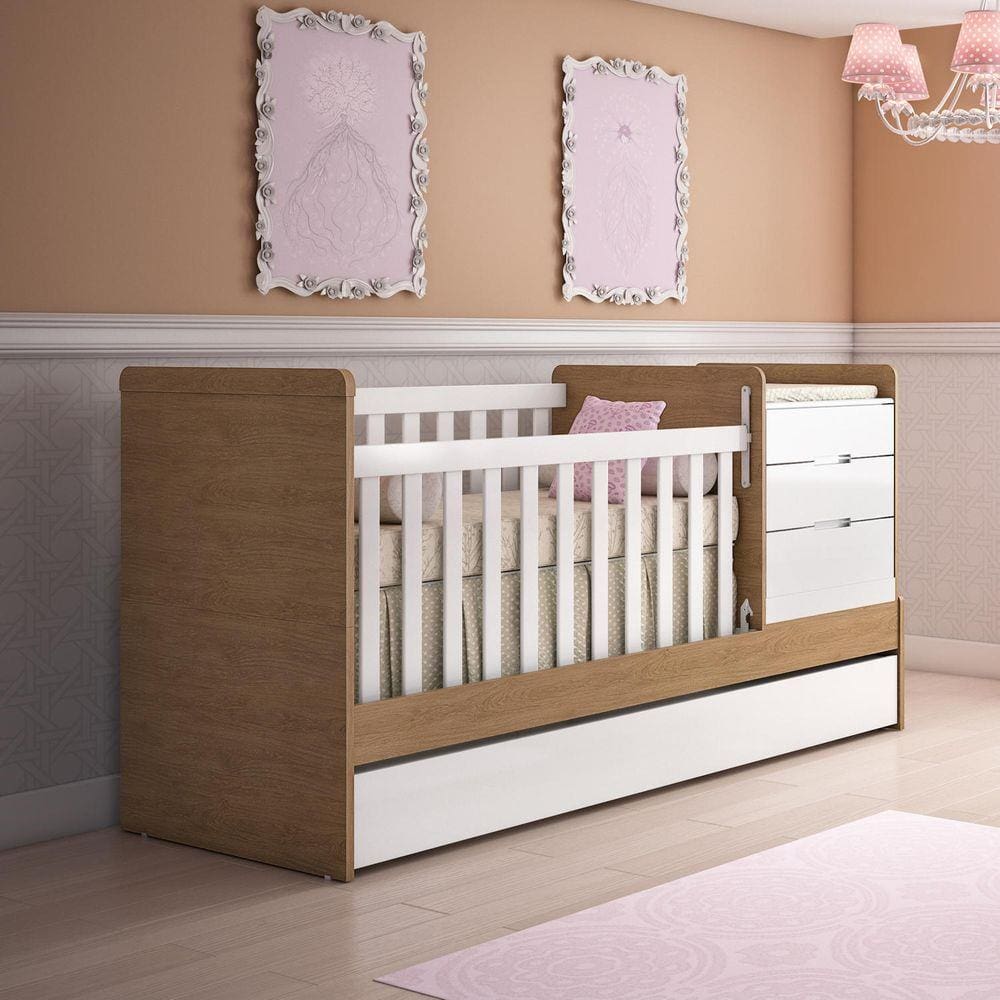 Berço Multifuncional Cléo Carolina Baby Amadeirado
