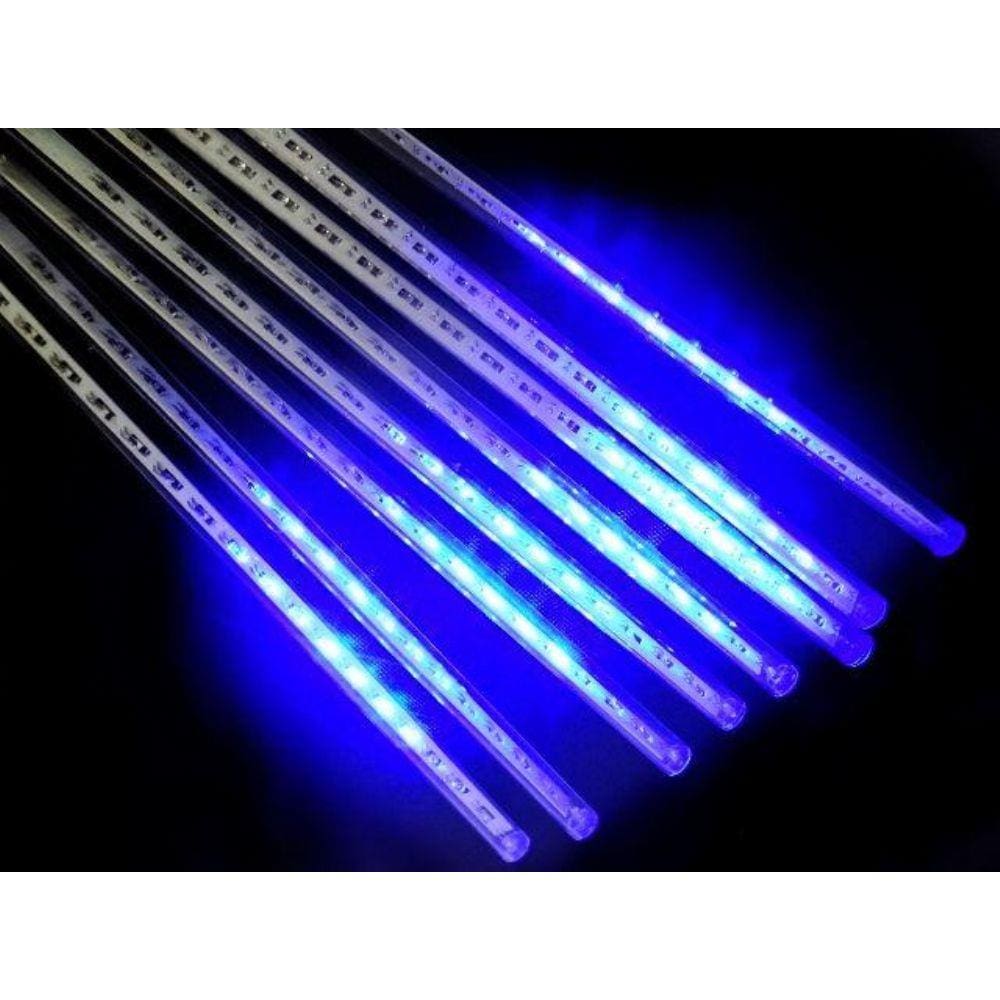 Queda de Neve Cascata Snow Fall Tipo Chuva Pisca Pisca Leds Natal Azul 50CM