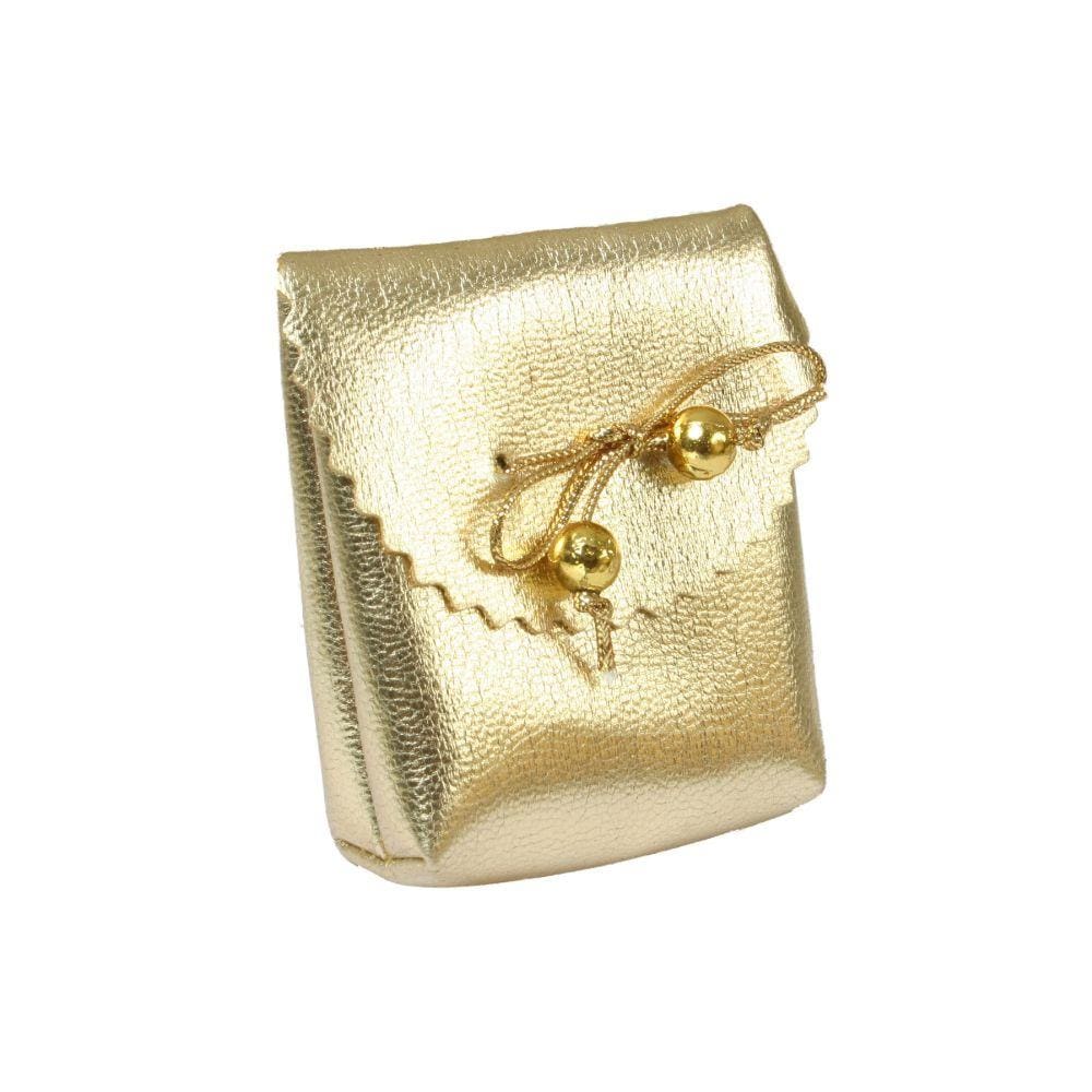 Bolsinha Napa Pequeno Dourado Brilhante
