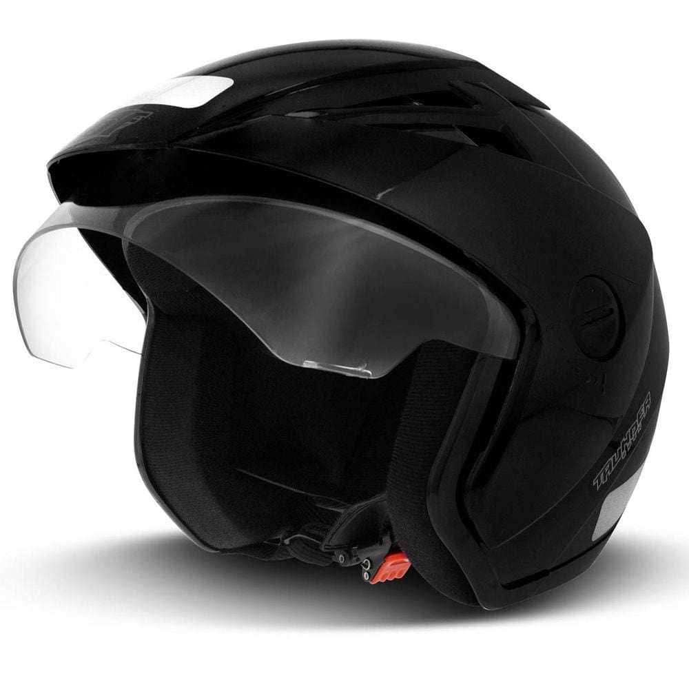 Capacete Aberto Ebf Thunder Open Solid Preto