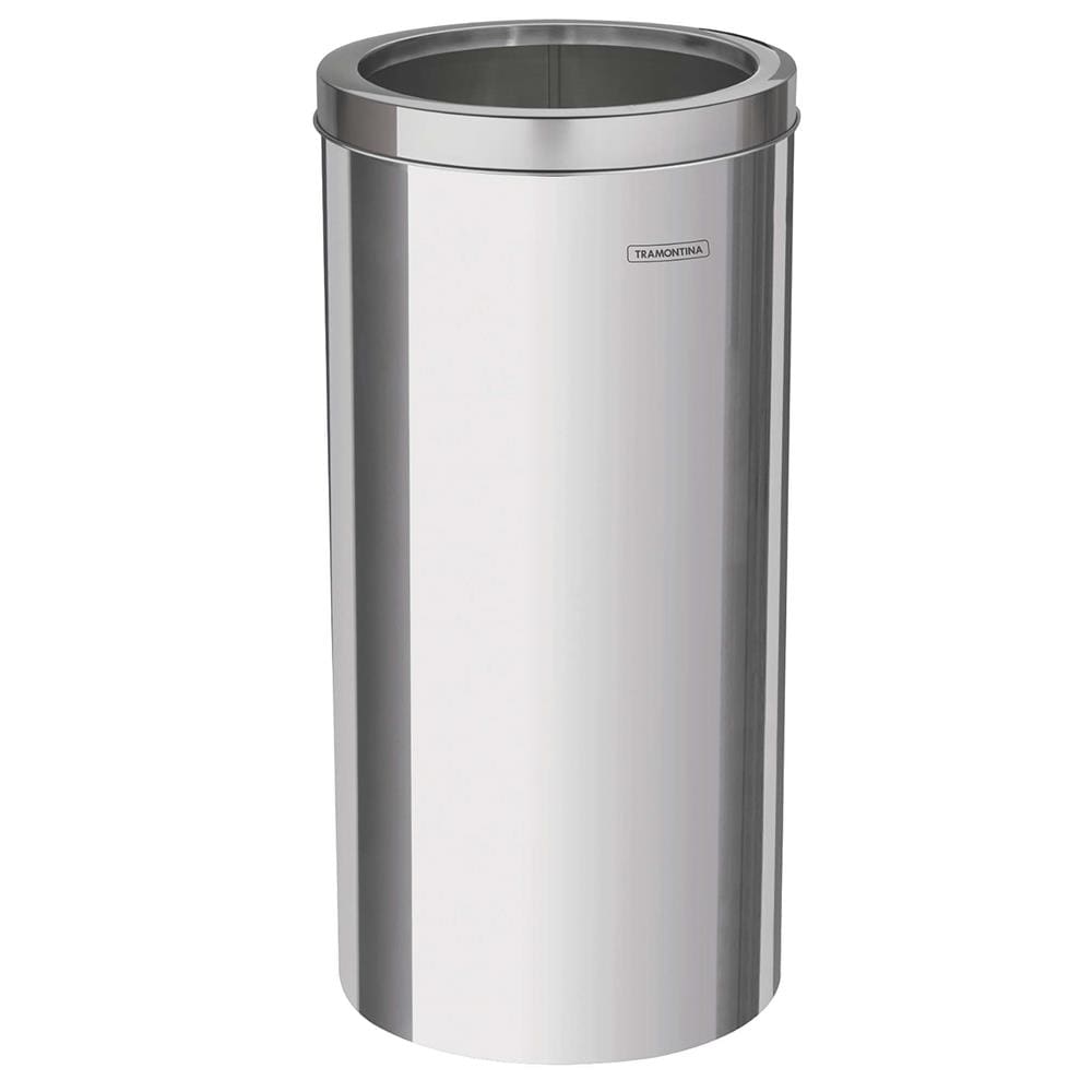 Lixeira Tramontina Sem Tampa Institucional 94540/037 em Aço Inox – 30 L