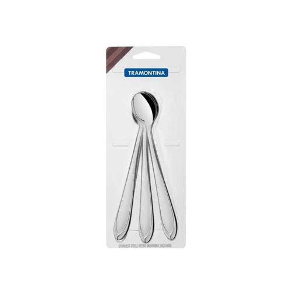 Conjunto de Colheres para Refresco em Aço Inox com 3 Peças - Laguna - Tramontina