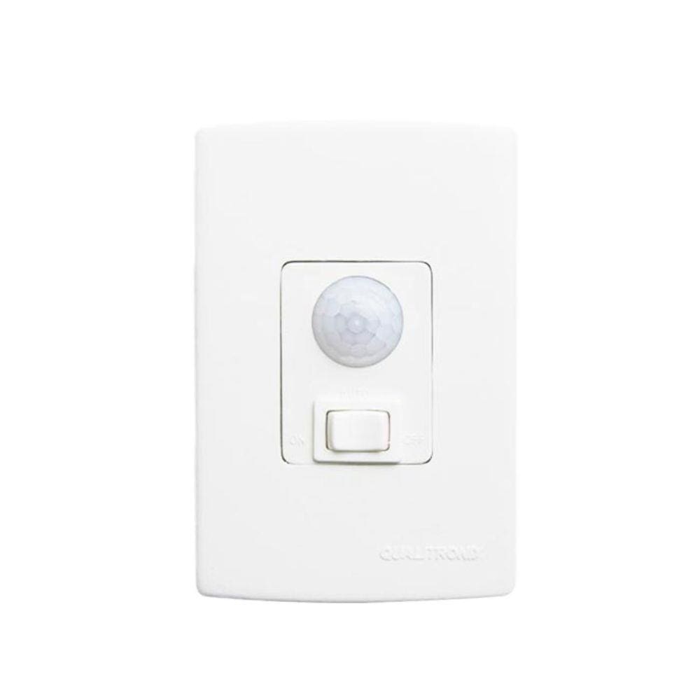 Sensor de Presença de Parede para Embutir com Fotocélula 180° Qi6 3 Fios Qualitronix