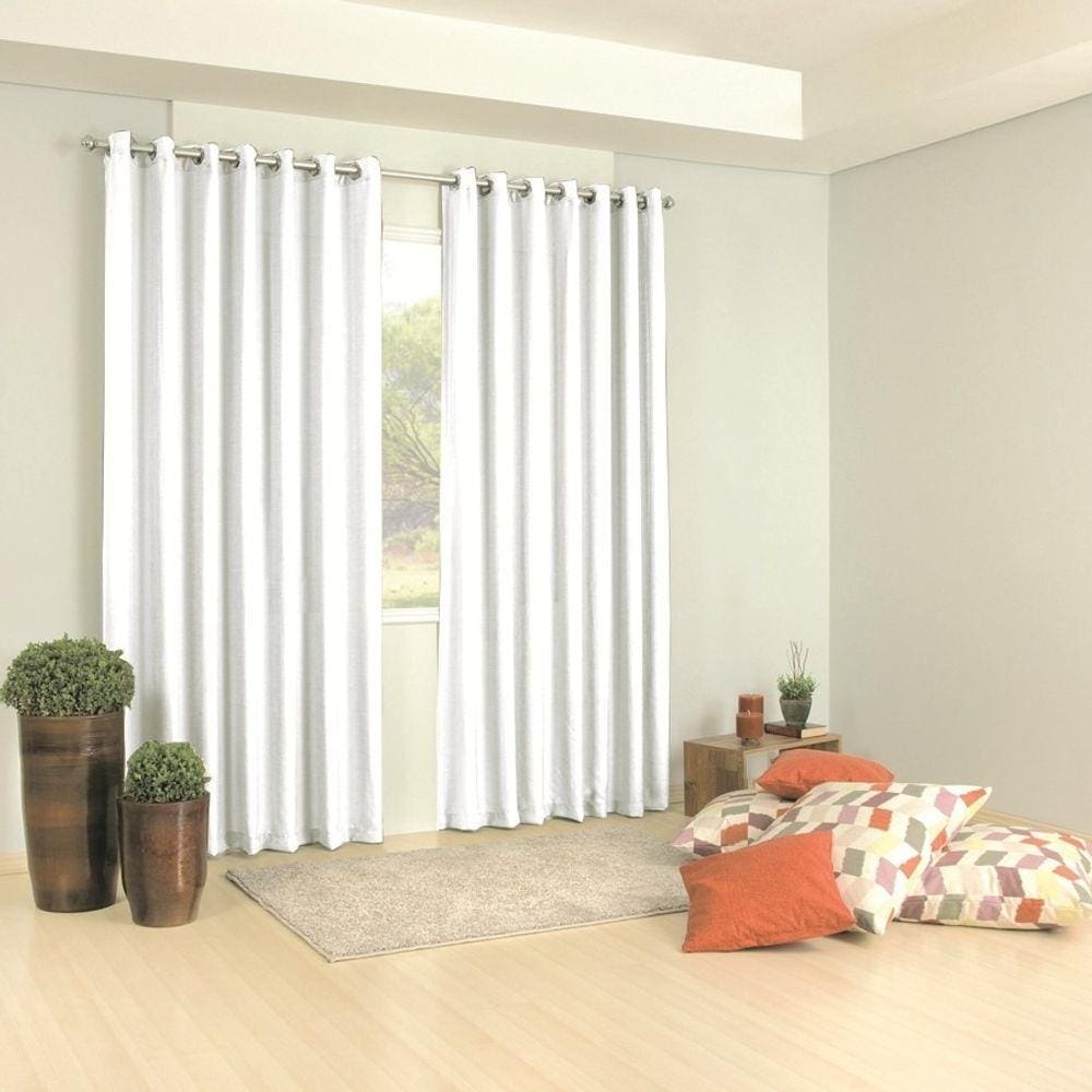Cortina Para Sala/Quarto Barcelona 400X250 C/ Ilhóses