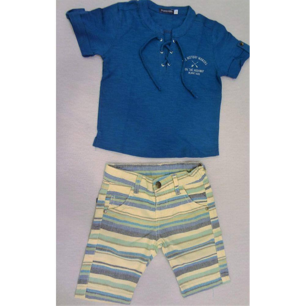 Conjunto The Right 30259503 Azul Planet Kids