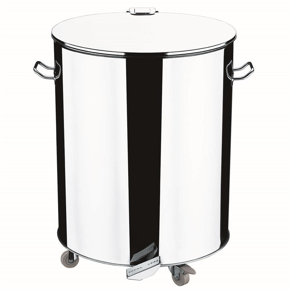 Lixeira Brinox com Pedal Abre e Fecha Decorline em Aço Inox - 110 L