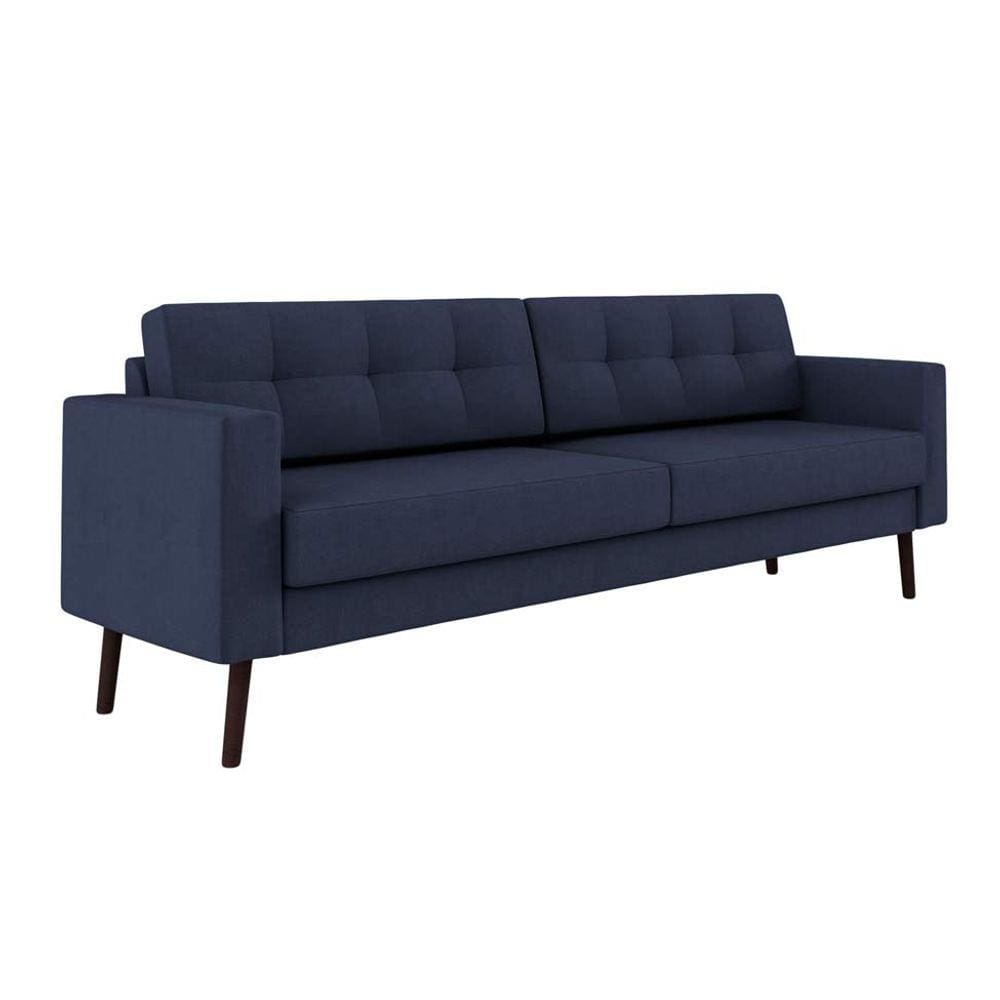 Sofá 3 Lugares Living Pé Palito Linho Cotton 180 cm