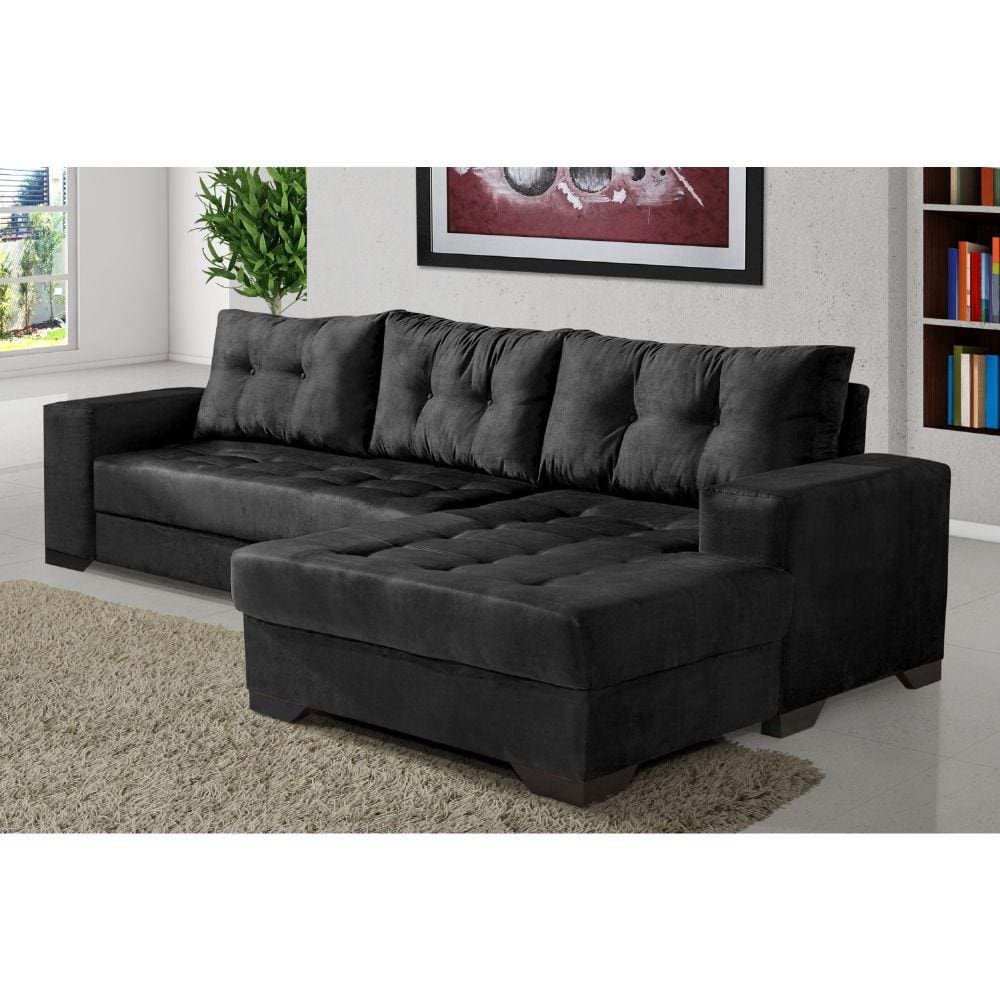 Sofá 2 Lugares com Chaise Bia Império Estofados