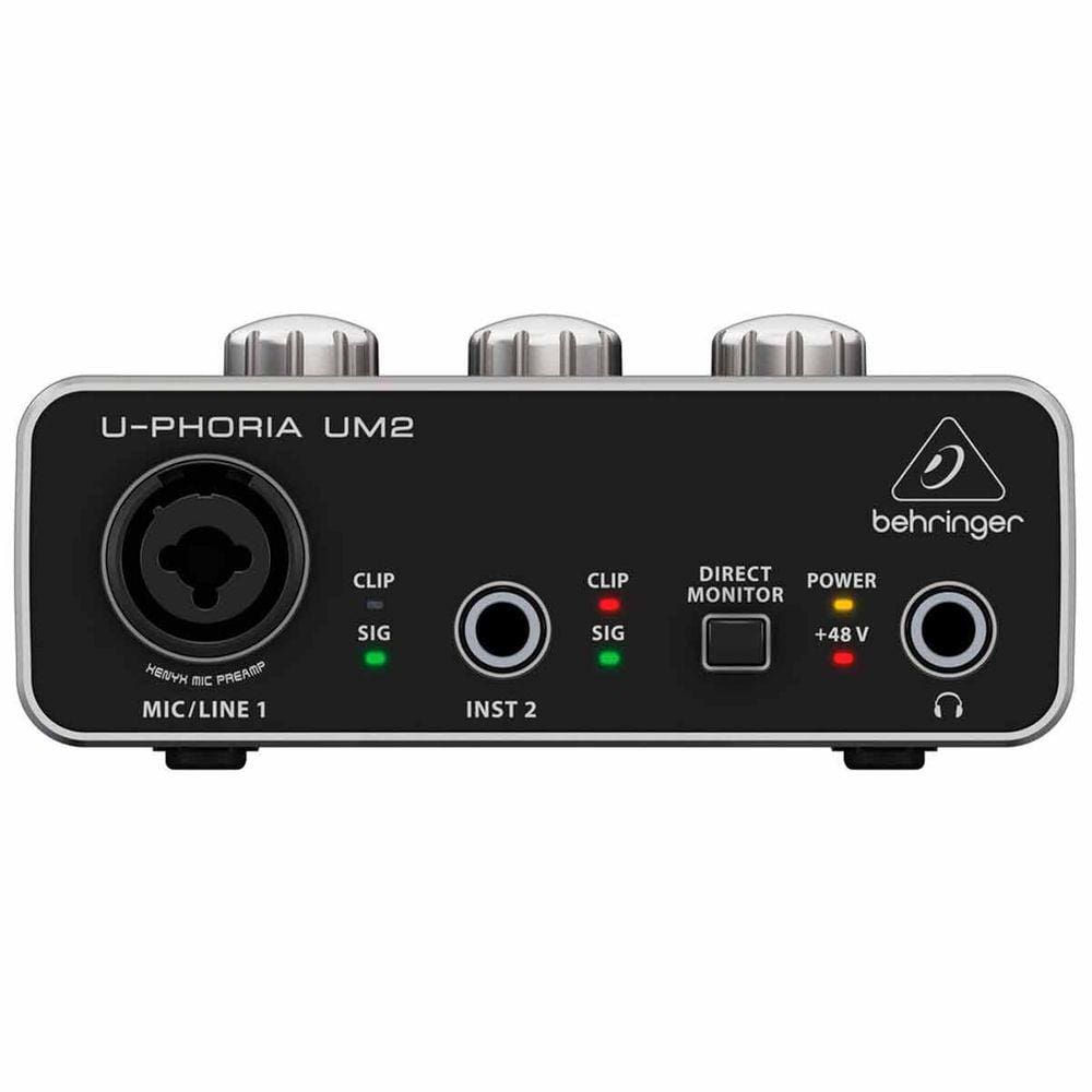 Interface de Áudio 2 IN x 2 OUT com USB U-Phoria UM2 - Behringer