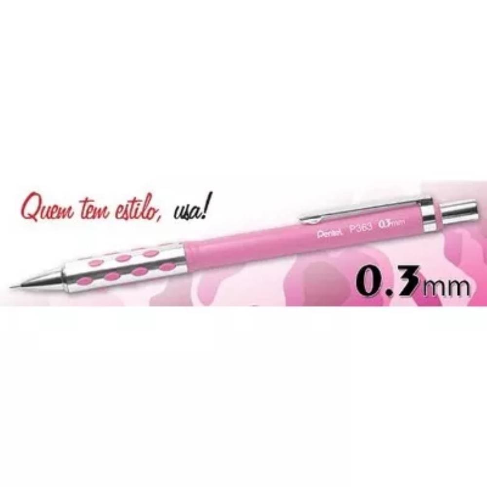 Lapiseira Pentel P363 - 0,3mm - Rosa