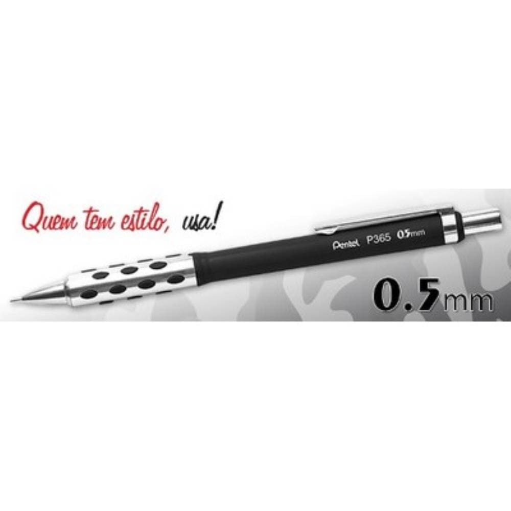Lapiseira Pentel P365 - 0,5mm - Preta