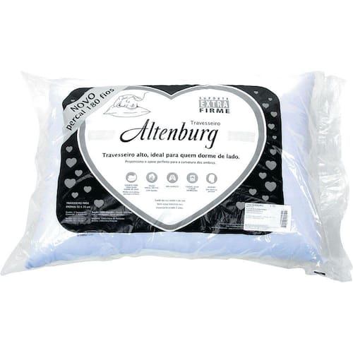 Travesseiro 50x70cm 180 Fios Suporte Extra Firme Altenburg Menor preço em Travesseiro 50x70cm 180 Fios Suporte Extra Firme Altenburg