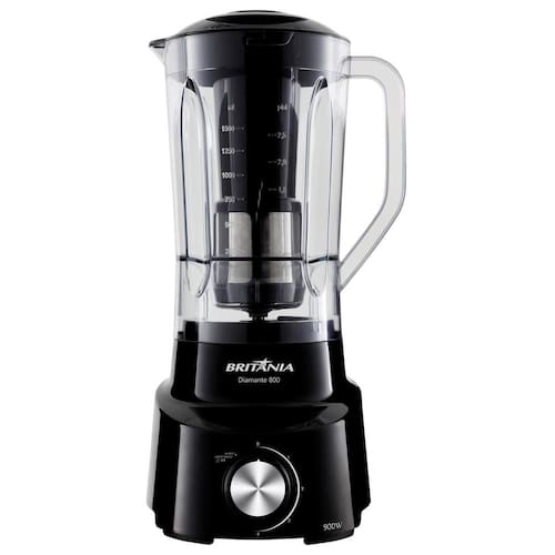 Liquidificador Britânia Diamante 800 com Função Ice, Função Pulsar, 1050W e 4 Velocidades - Preto - 220V Menor preço em Liquidificador Britânia Diamante 800 com Função Ice, Função Pulsar, 1050W e 4 Velocidades - Preto - 220V