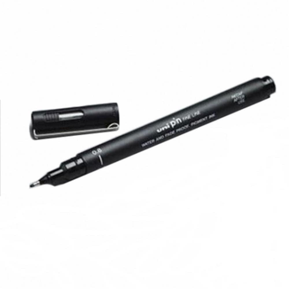 Uni Pin Fine Line Caneta Nanquin 0.8 Preta