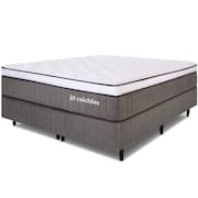 Cama Box com Colchão Queen Molas Ensacadas Espuma D33 e Pillow de Visco Power Sleep 158x198cm - BF Colchões
