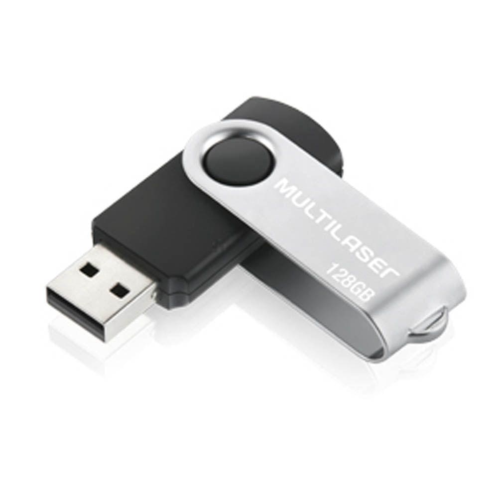 Pen Drive Multilaser TWIST 2 - 128GB Preto - PD591