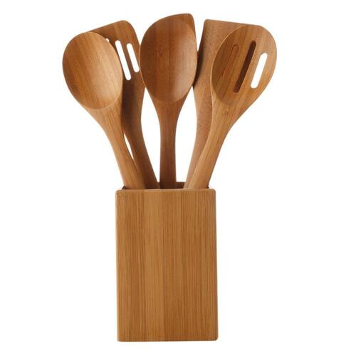 Conjunto de Utensílios em Bambu e Suporte Maxwell & Williams - 6 Peças Menor preço em Conjunto de Utensílios em Bambu e Suporte Maxwell & Williams - 6 Peças
