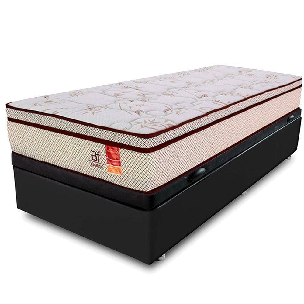 Cama Box Baú Solteiro (Box + Colchão) Molas Ensacadas BF Colchões 88x188x64cm