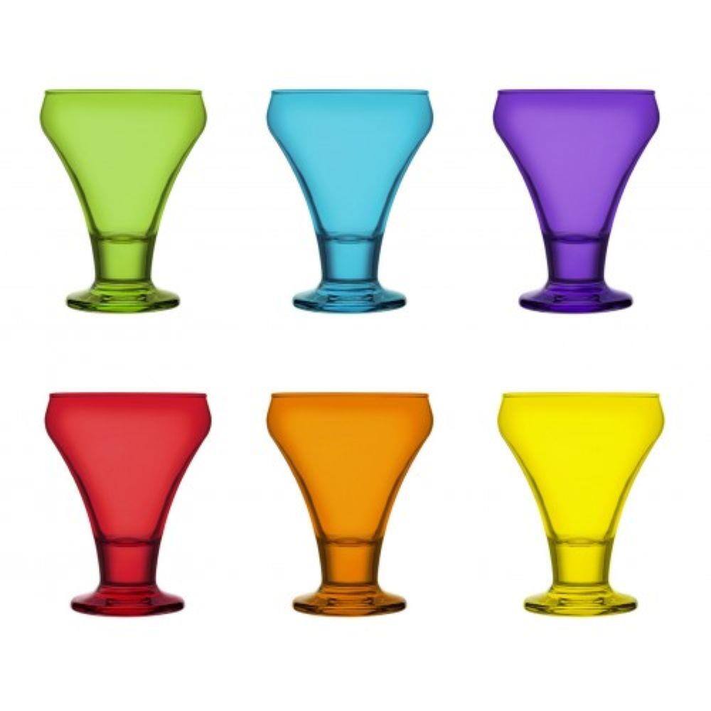 Jogo de Taças Frosty Coral Sorvete para Sobremesa 305ml 6 Unidades - Vitrizi