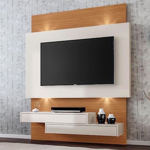 Painel para TV Até 49 Polegadas Suspenso Tb120l Wj 100% Mdf com Led Off White/Freijo - Dalla Costa Menor preço em Painel para TV Até 49 Polegadas Suspenso Tb120l Wj 100% Mdf com Led Off White/Freijo - Dalla Costa