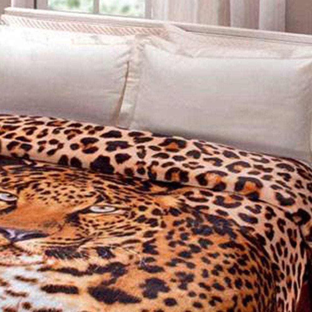 Cobertor Casal Jolitex 1,80X2,20M Leopardo