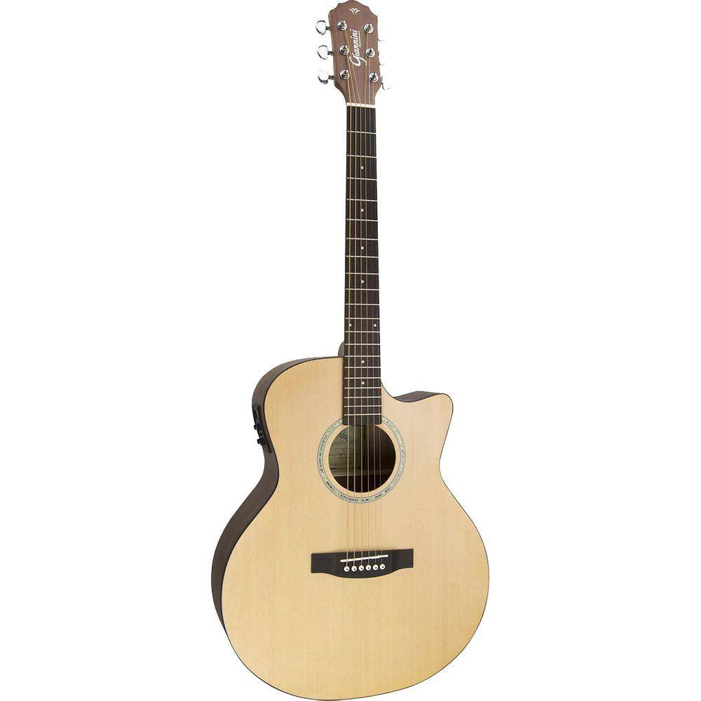 Violão Eletroacústico Grand Auditorium Cutaway Aço GSF-3 Natural Satin GIANNINI