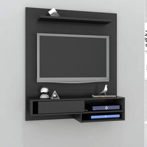 Painel Bancada Suspensa para TV de até 50 Polegadas Orleans Preto - Móveis Leão Menor preço em Painel Bancada Suspensa para TV de até 50 Polegadas Orleans Preto - Móveis Leão