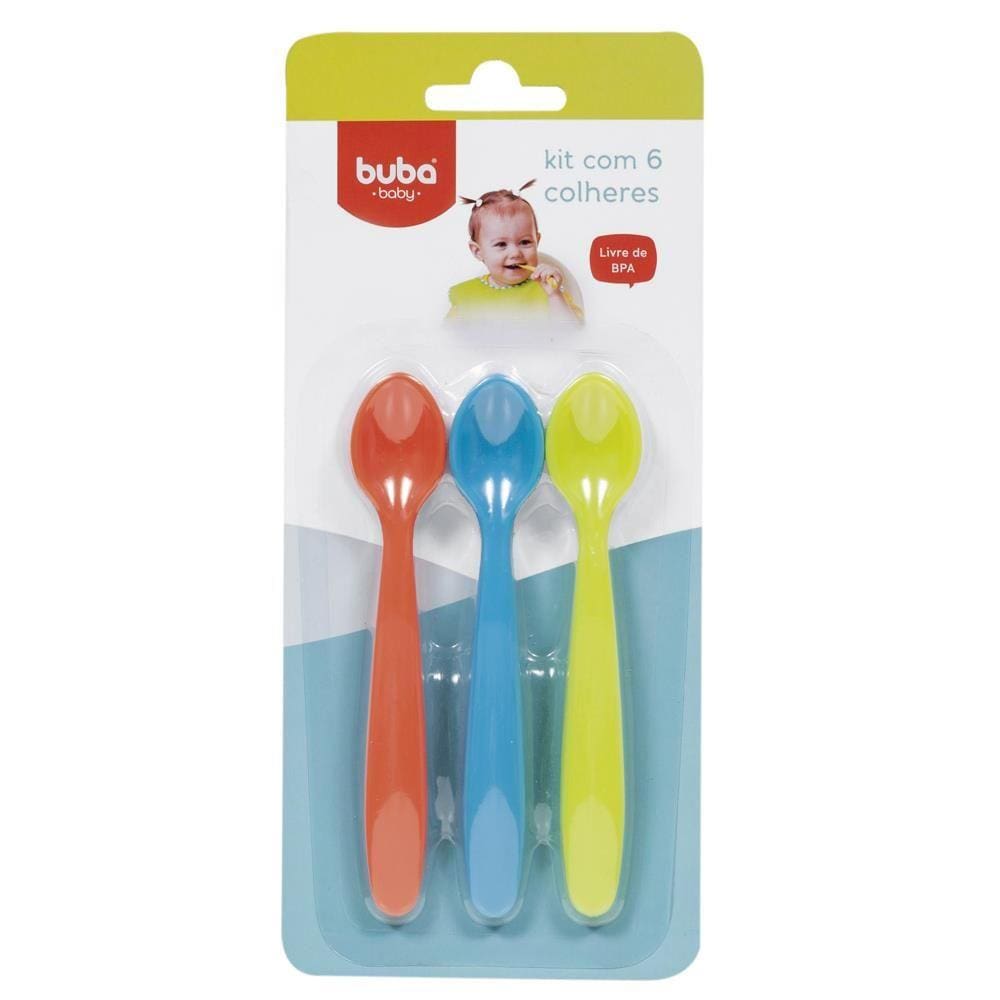 Kit Colheres 6 Peças Bubatoys