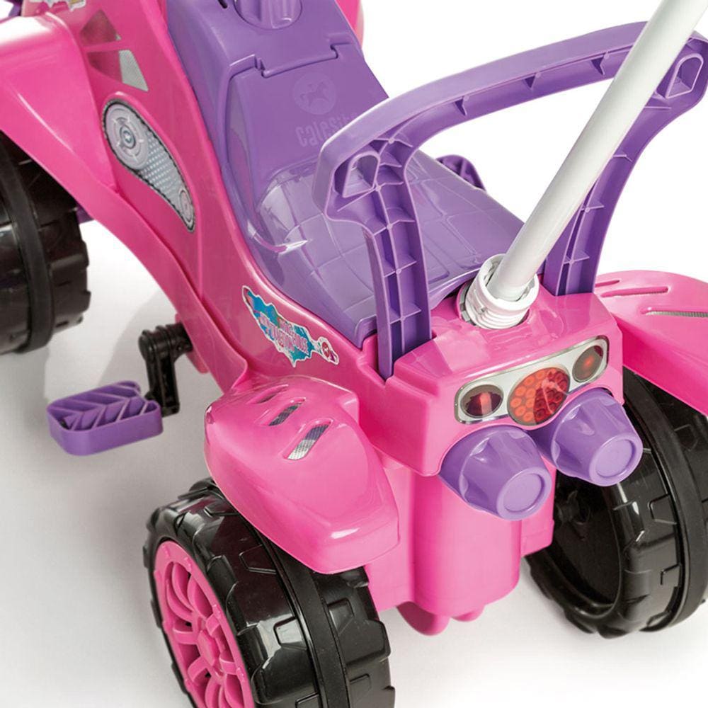 Carrinho De Passeio Cross Turbo Completo C/ Alça Calesita Rosa