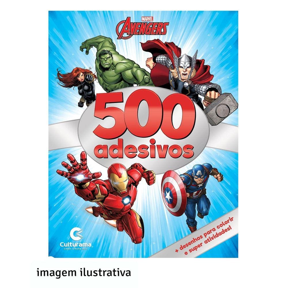 Livro Vingadores - 500 Adesivos - Culturama