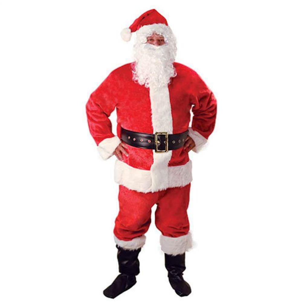 Fantasia Papai Noel Veludo Luxo 8 Peças Tam Único - Magizi