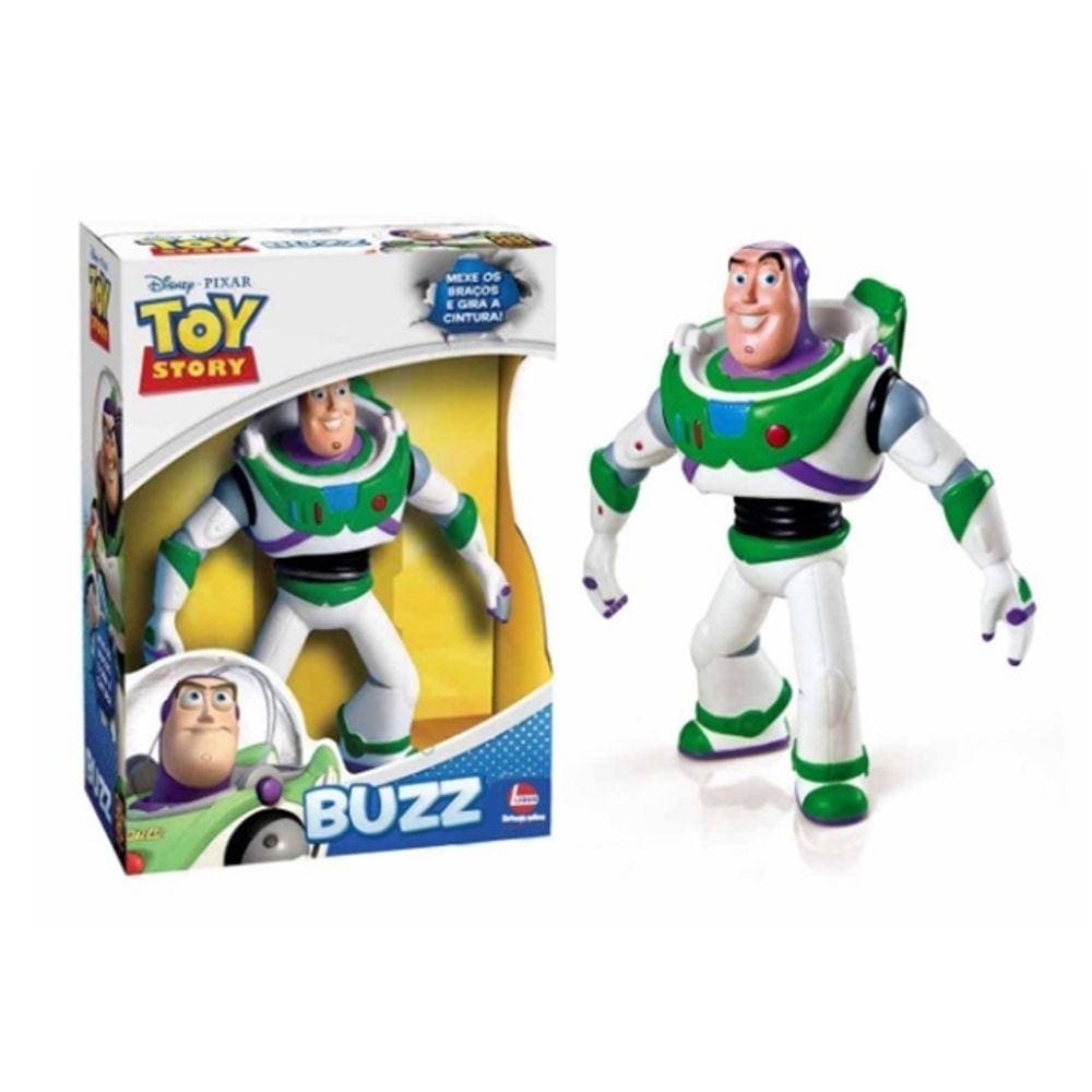 Boneco Buzz Toy Story Articulado Grow Em Vinil Mexe Os Braços E Cintura