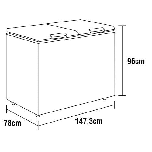 Freezer Horizontal Consul 534L CHB53EB 2 Portas | Extra