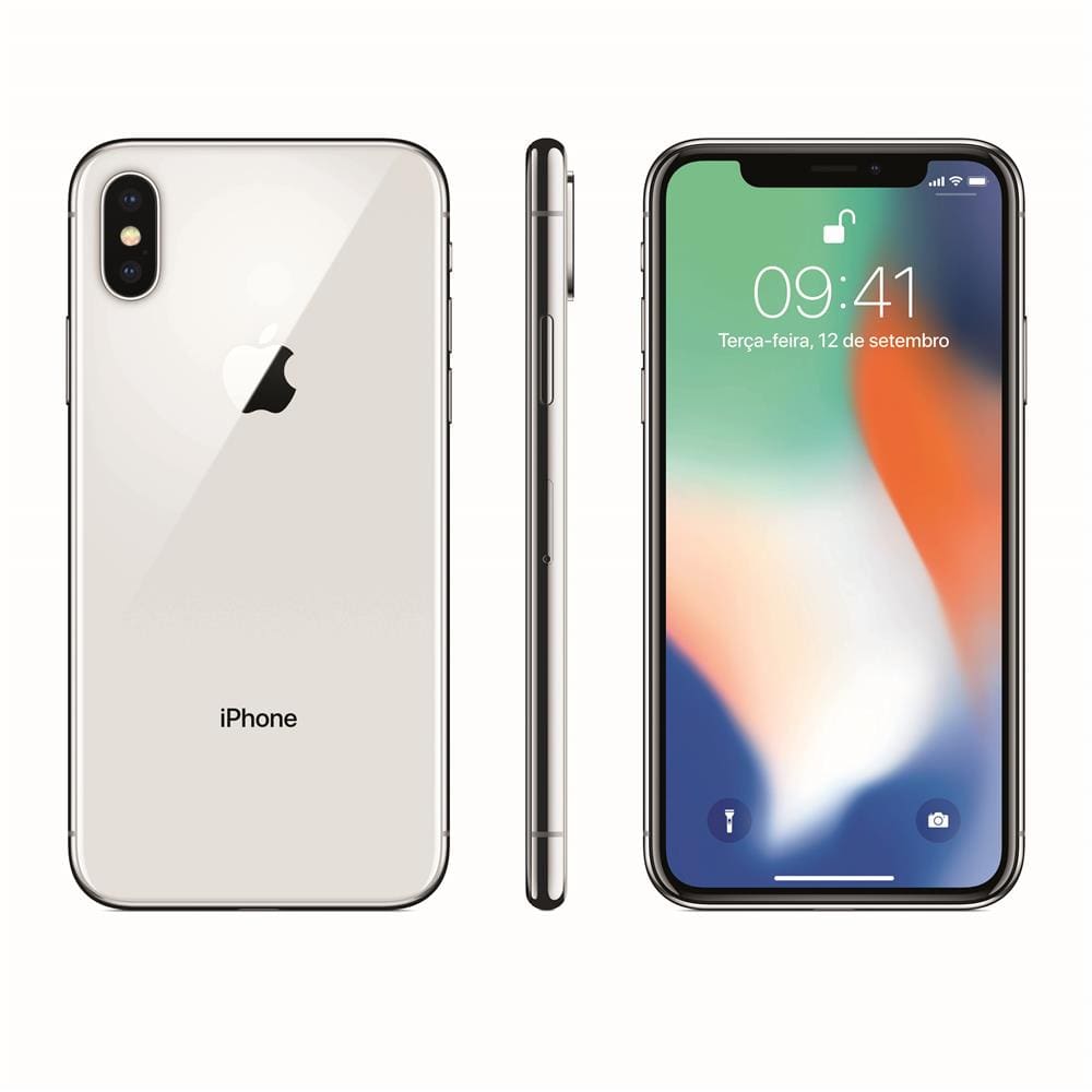 iPhone X Apple com 64GB, Tela Retina HD de 5,8”, | Extra