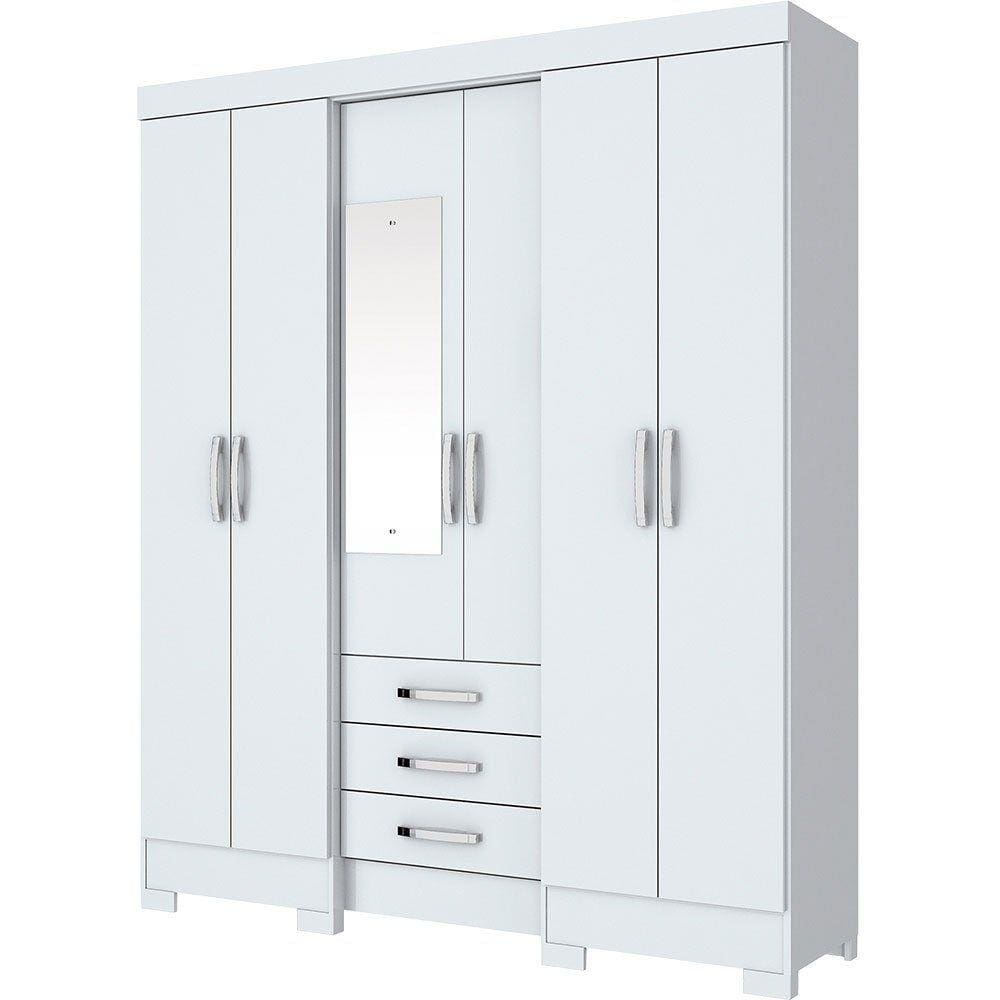 Guarda-Roupa Casal Briz 6 Portas e 3 Gavetas - Henn