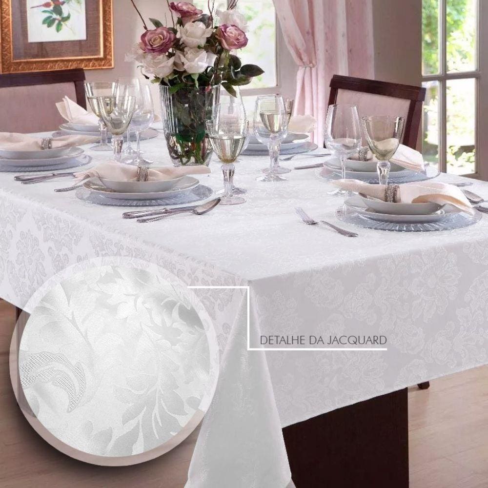 Toalha de mesa Jacquard Retangular 6 Lugares
