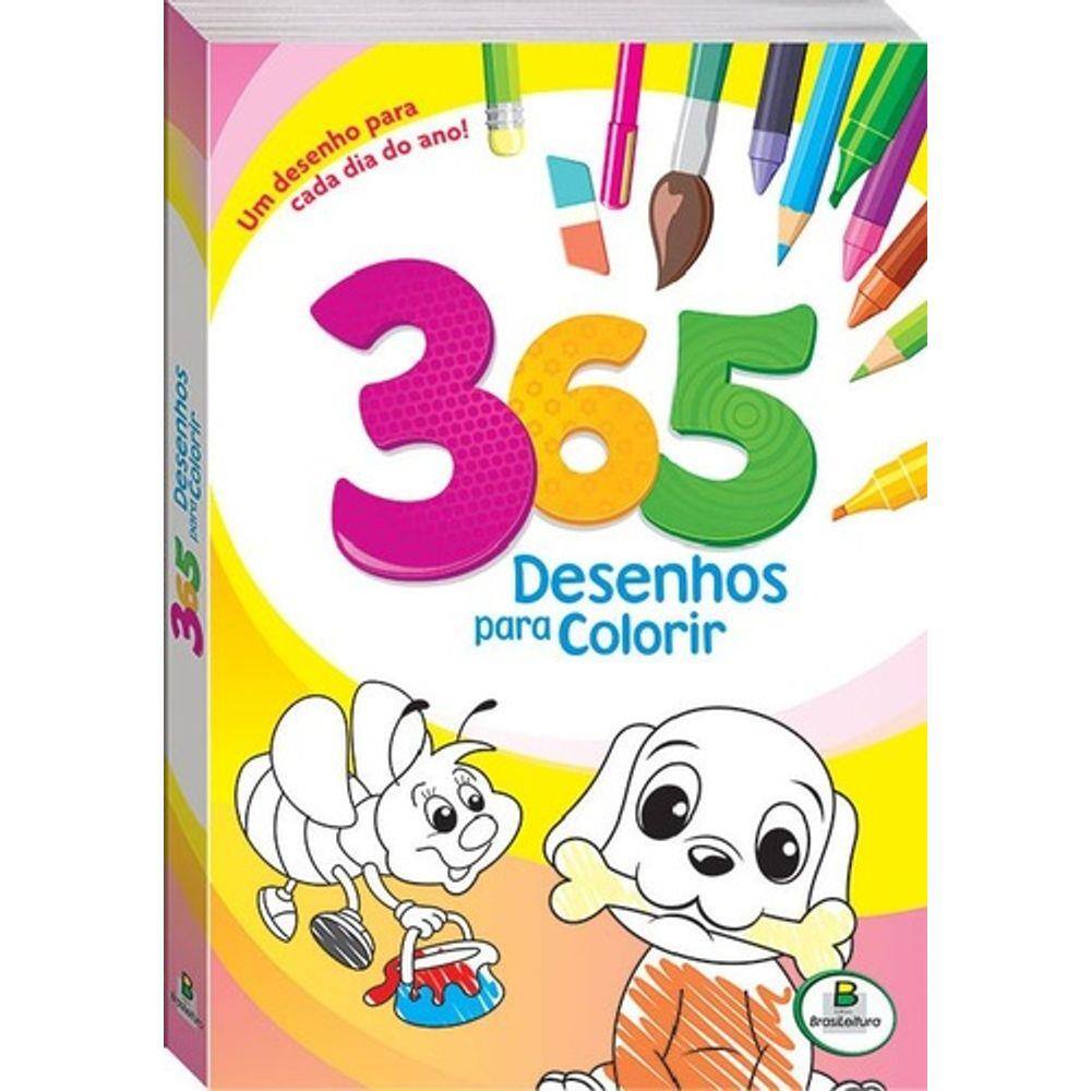 Livro - 365 Desenhos Para Colorir (Rosa)