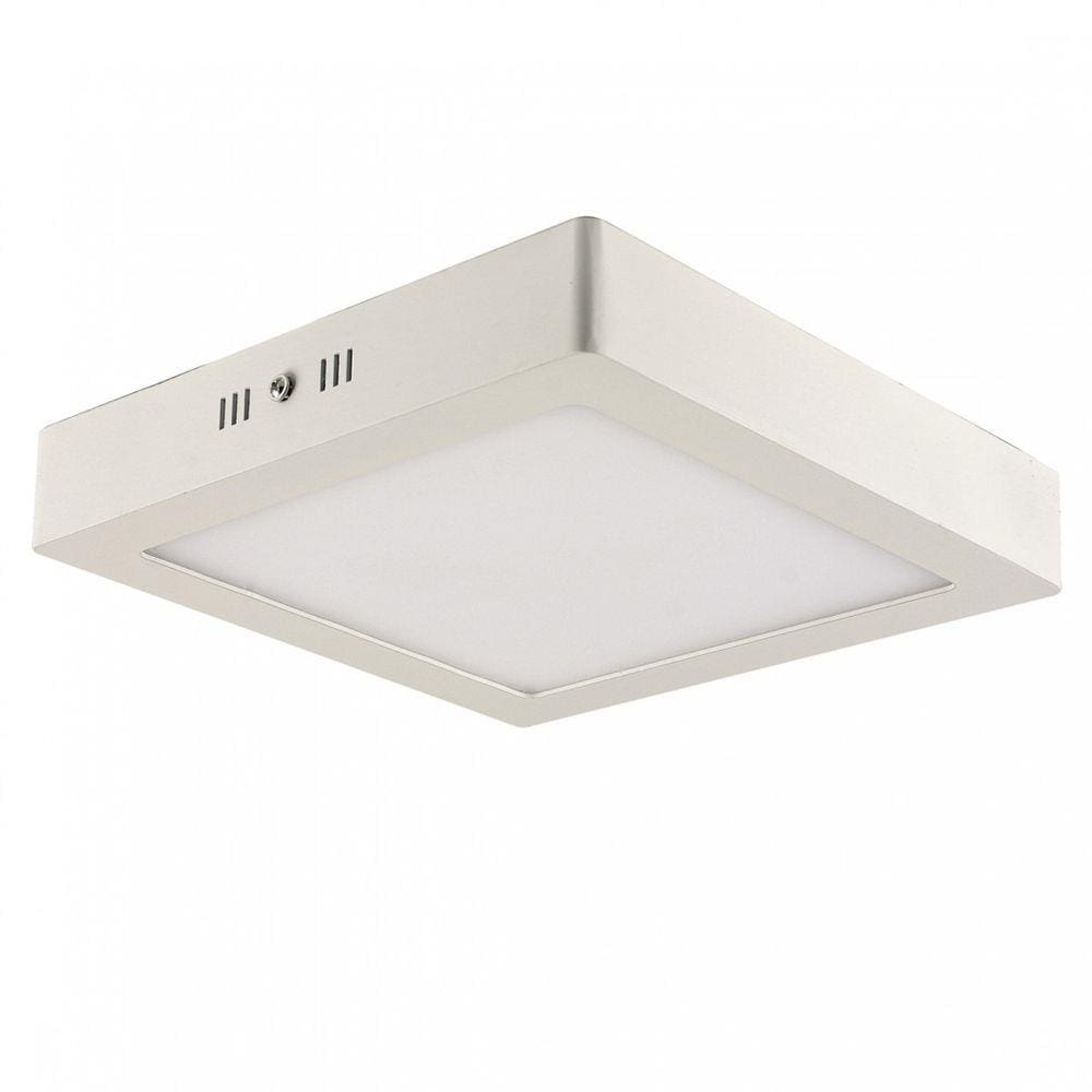 Plafon LED Sobrepor Quadrado 18W Blumenau 3000K Luz Amarela