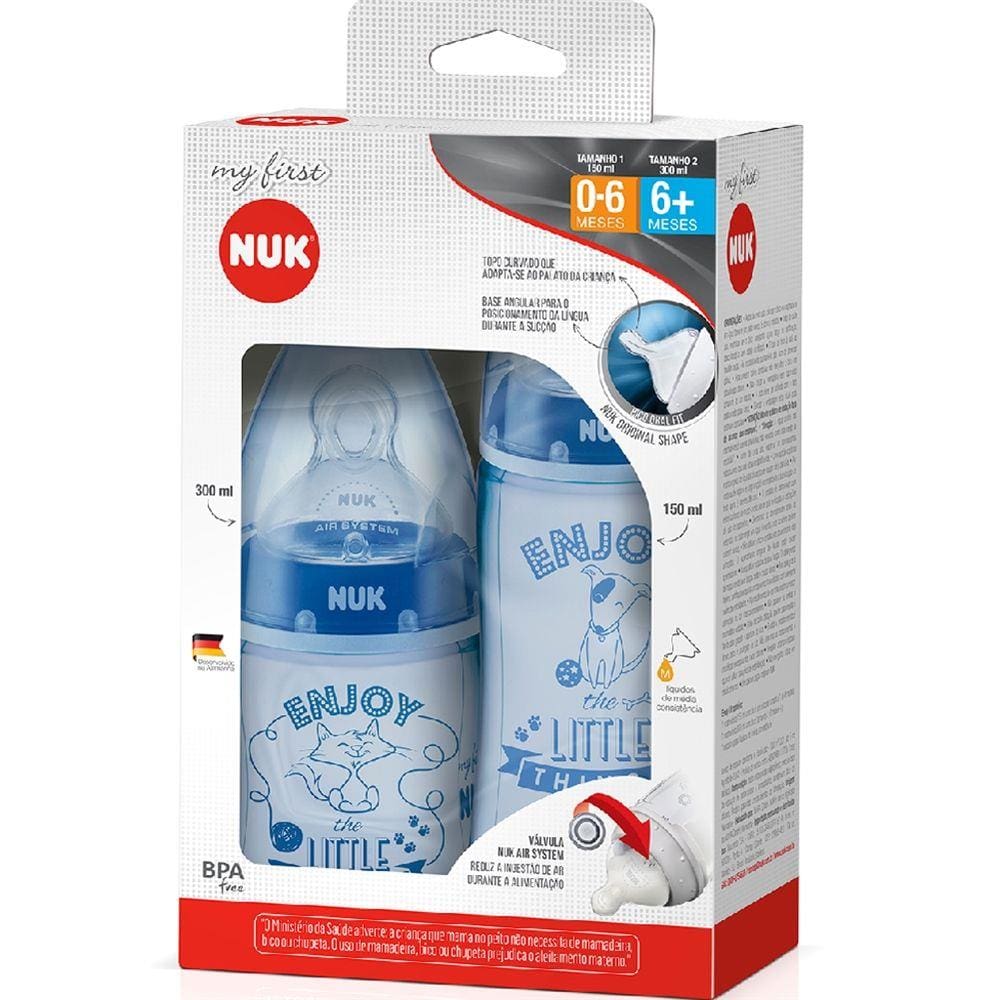 Kit Mamadeira My First 150ml e 300ml Boy - Nuk