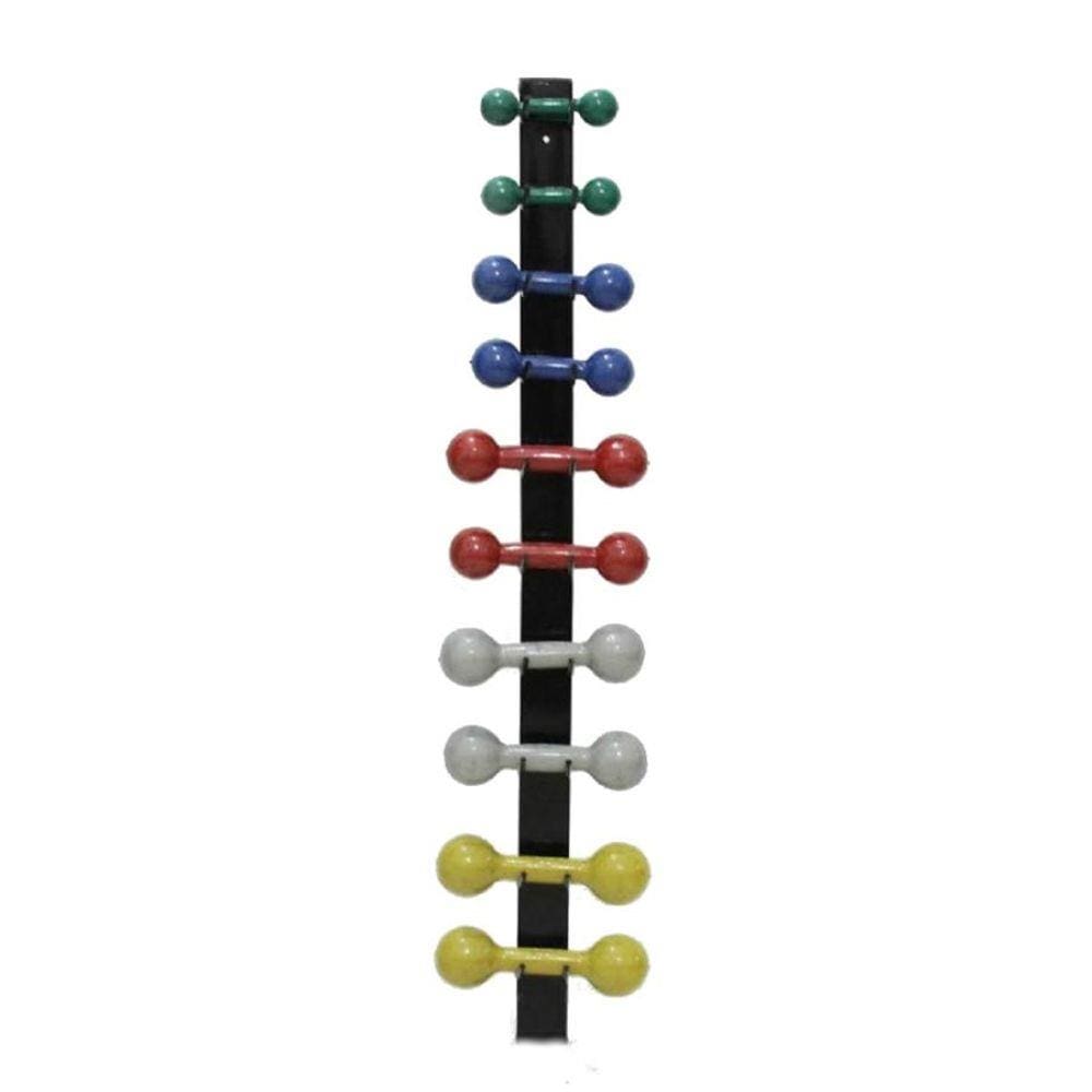 Suporte De Parede Halteres 5 Pares Halter De 1 a 5 Kg