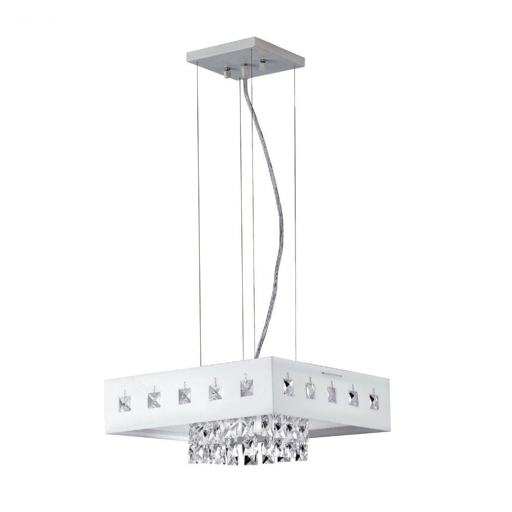 Pendente LED Quadrado 20W Vienna Bronzearte Branco 6400K