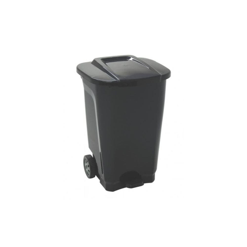 Lixeira T-Force 100L Com Rodas Preto Basic Tramontina 92815009