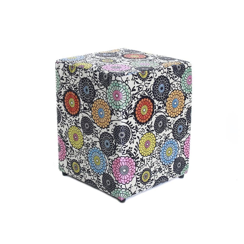 Puff Quadrado 45cm Decorativo Estampado