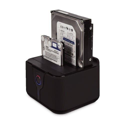 Dock Station USB 3.0 Para 2 HD Sata 2.5 e 3.5 PC com Botão Clone Backup Preto Mymax MDCK-HD05U3/BK-1 Menor preço em Dock Station USB 3.0 Para 2 HD Sata 2.5 e 3.5 PC com Botão Clone Backup Preto Mymax MDCK-HD05U3/BK-1