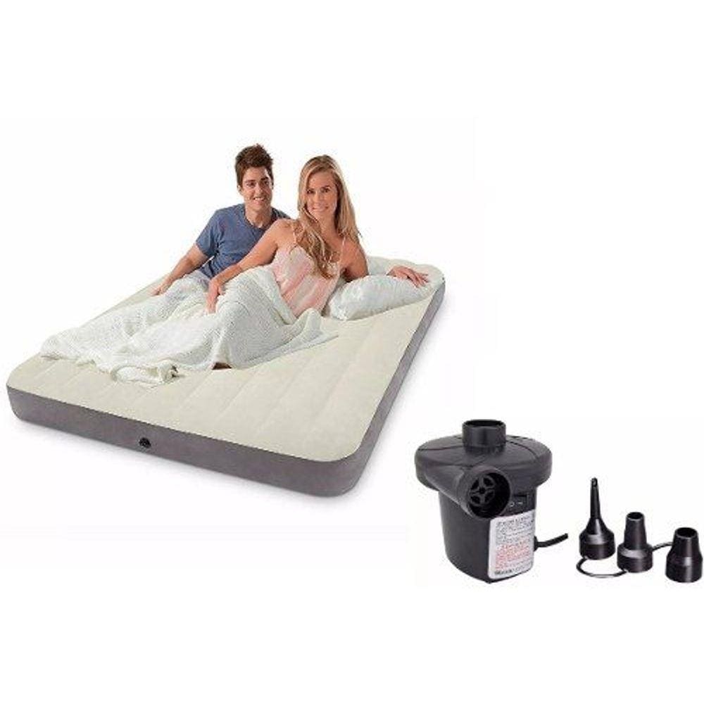 \"Colchão Inflável Casal Dura Beam Fiber Tech Com Bomba Elétrica