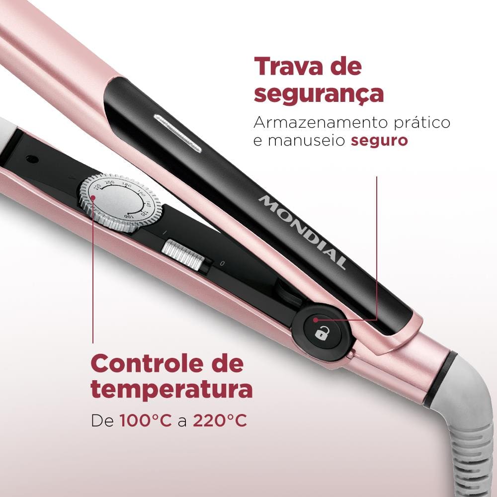 Chapinha | Prancha Mondial Golden Rose P20 | Extra