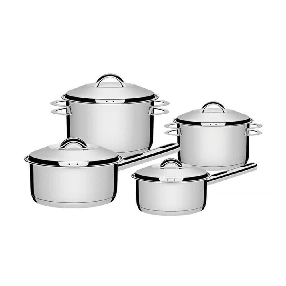 Conjunto de Panelas Aço Inox Solar 4 Peças Tramontina