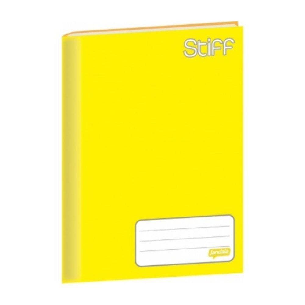 Caderno Brochura Universitário Capa Dura 96 Folhas Stiff Jandaia - Amarelo